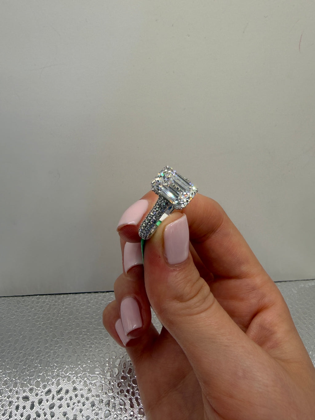 3.10 CT IGI Certified Cushion Lab-Grown Diamond Engagement Ring • E Color VVS2 • 14K White Gold