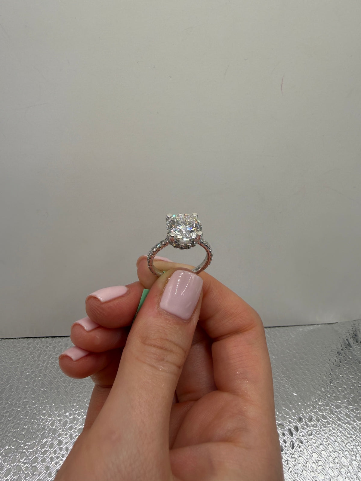 4.07 CT IGI Certified Round Lab-Grown Diamond Engagement Ring • E Color VVS2 • 14K White Gold
