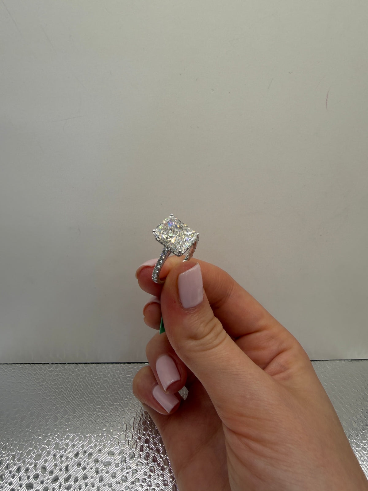 4 CT IGI Certified Cushion Lab-Grown Diamond Engagement Ring • E Color VS1 • 14K White Gold