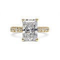4.86 CT RADIANT BRILLIANT LAB DIAMOND RING • 4.07 CT CENTER • E COLOR • VS1 • IGI CERTIFICATE INCLUDED