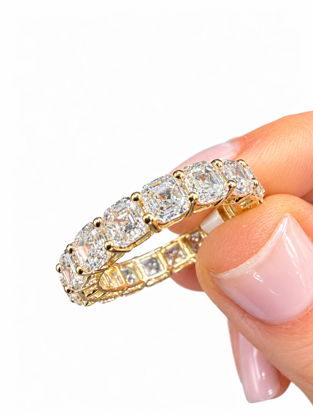 14K Yellow Gold Non-Certified Lab-Grown Diamond Ring • 5.74 Carat Total Weight • E-F Color • Size 6