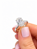 2.57 CT IGI Certified Oval Lab-Grown Diamond Engagement Ring • 14K White Gold